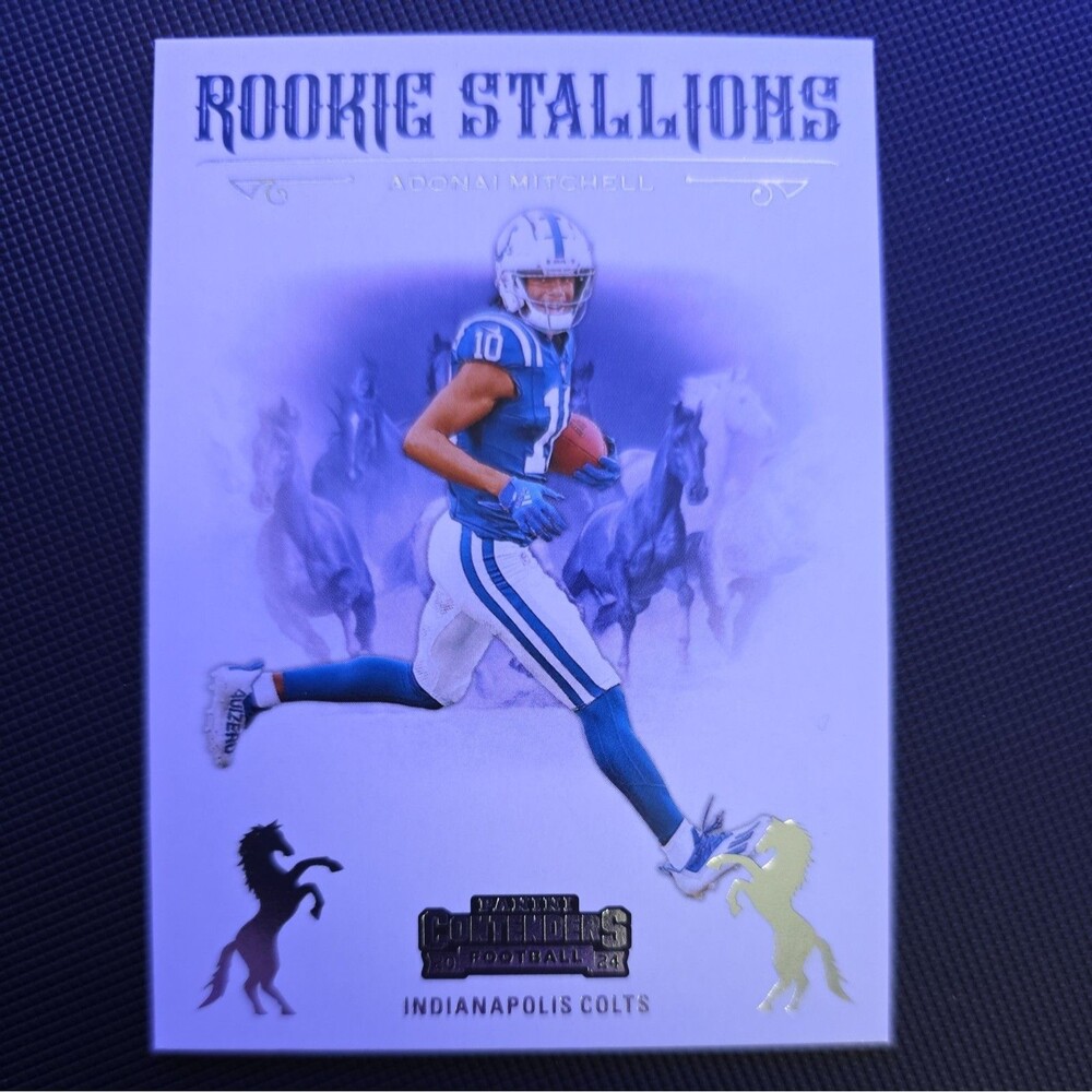 Adonai Mitchell 2024 Contenders Football - Rookie Stallions Card# 17